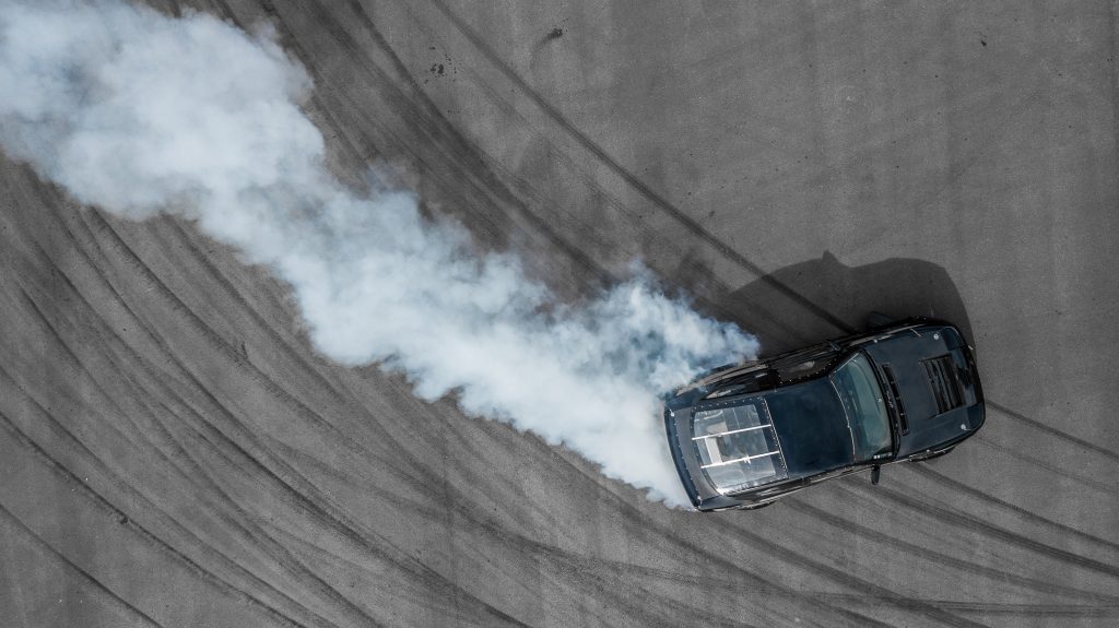 A car burnout